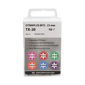 Dynaplus Bitjes | Lengte 25 mm | MIX TX-10 t/m TX-40 | 6 stuks